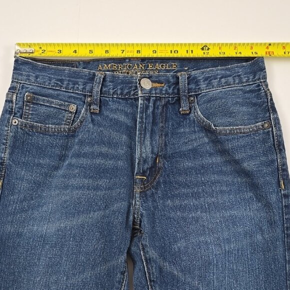 American Eagle Outfitters Men's Blue Faded Slim Straight Leg Jeans Size 30 - Picture 11 of 13
